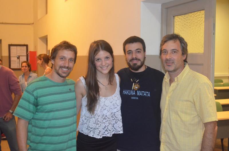 (2015) - Fabricio, Marina, Nicolas and Hernán at Marina&#039;s bachelor thesis defense
